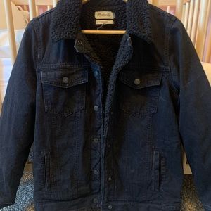 Madewell Sherpa black jean jacket